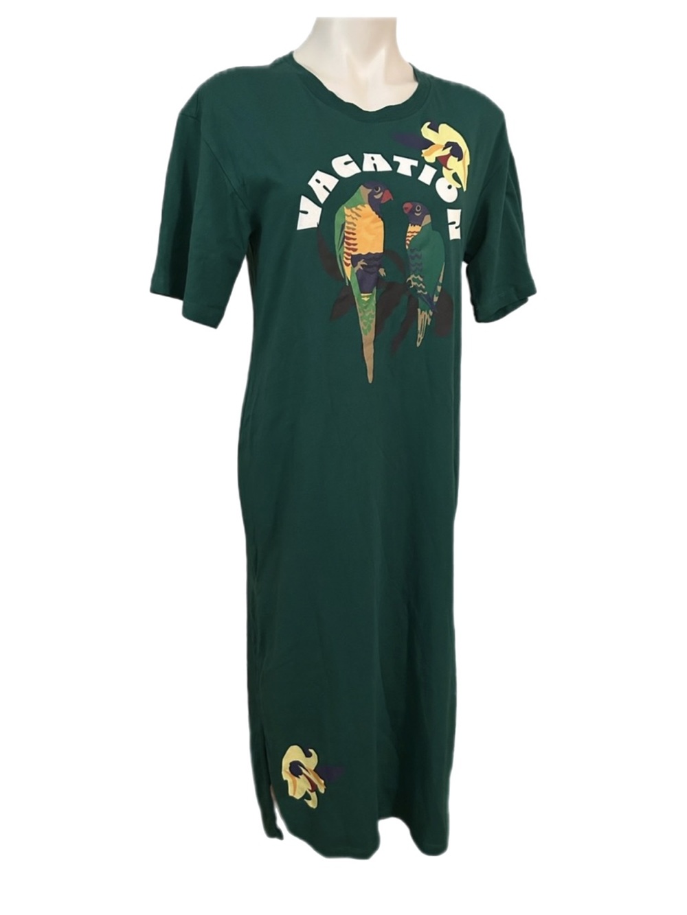 Anthropologie Celandine x Claire Colin Crew-Neck Graphic T-Shirt Midi Dress